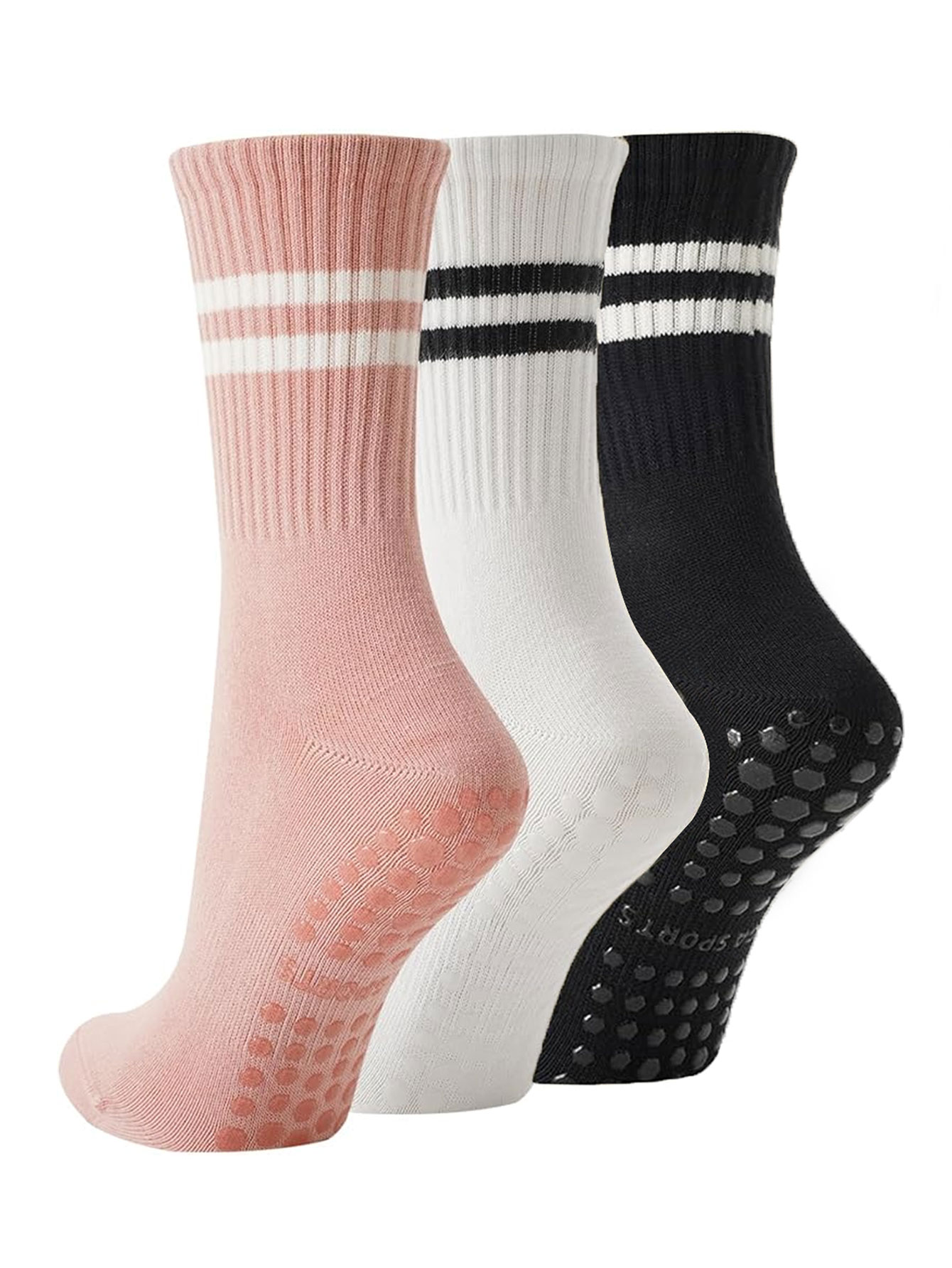 No Show Sock Women - 3 paires de chaussettes de yoga,